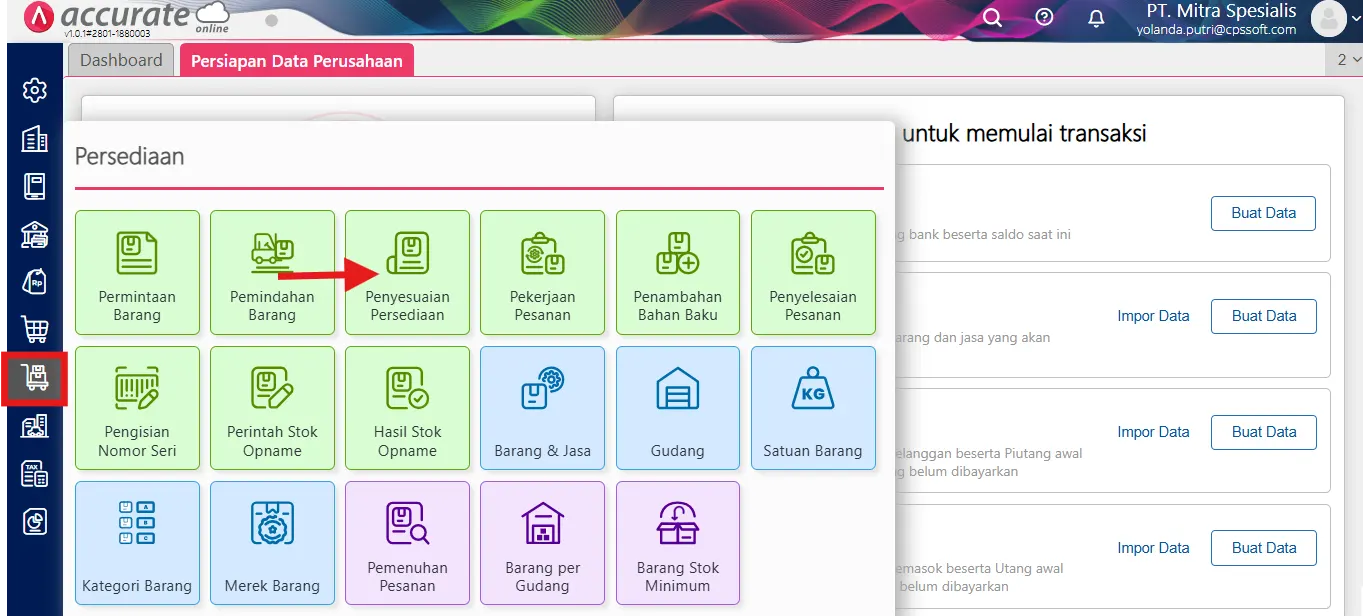 menghapus transaksi stok opname